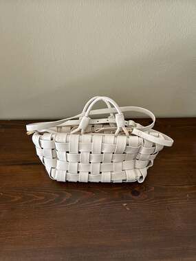 Anthropologie Lindy Woven Mini Tote Crossbody Bag